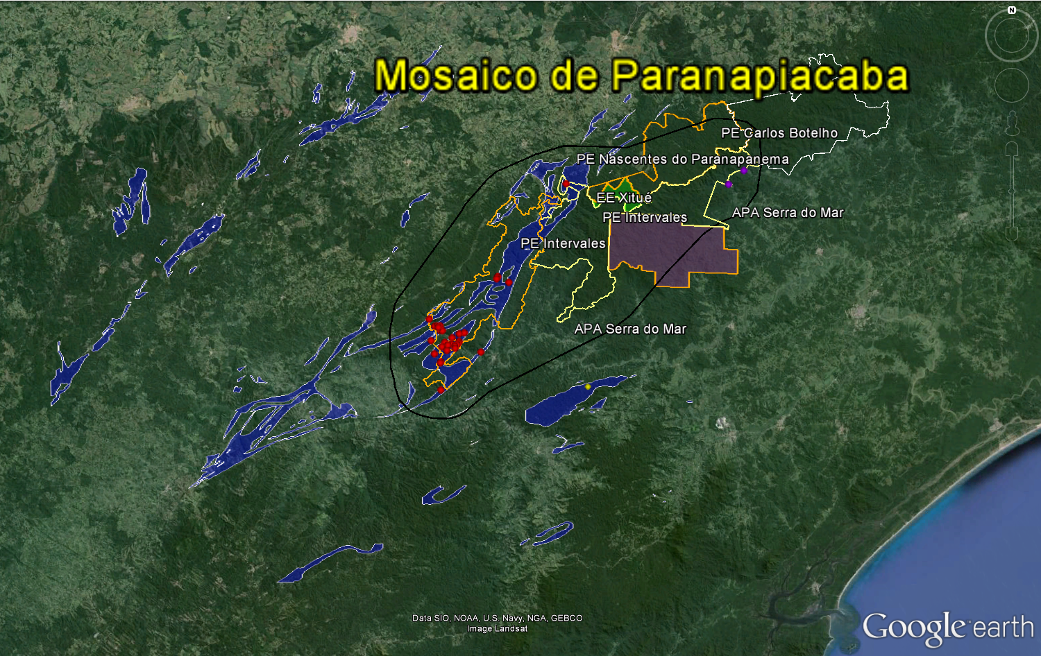 Localização da AICOM Alto Ribeira e Alto Paranapanema (A-BR-001)